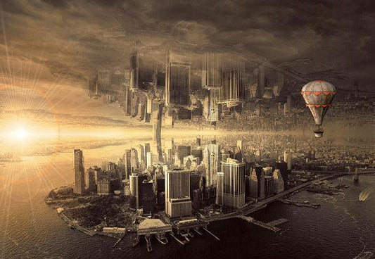 City Fabric Backdrop for Photography Prop