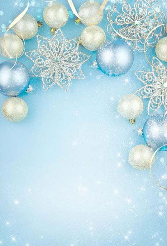 Balloon Bokeh Blue Wall With Beautiful Beads Photography Backdrop