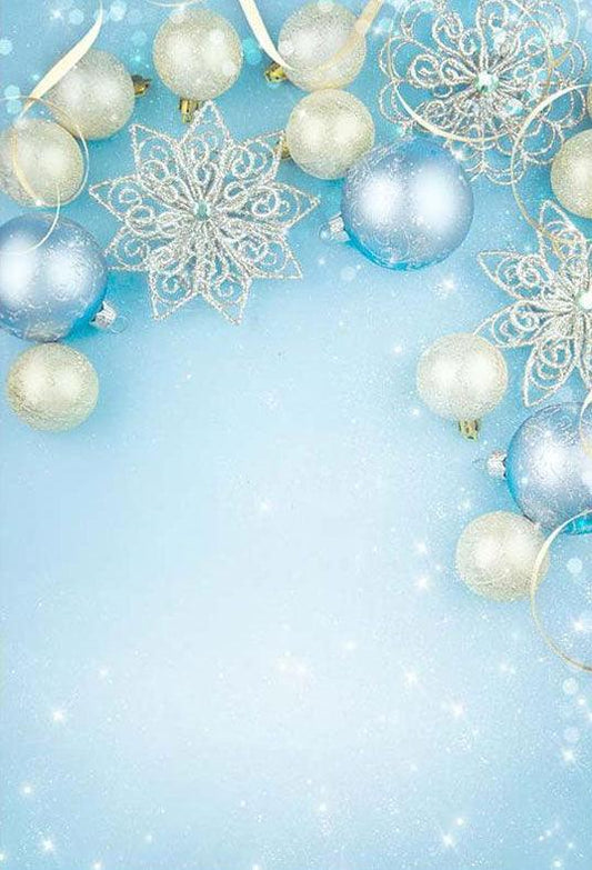 Balloon Bokeh Blue Wall With Beautiful Beads Photography Backdrop