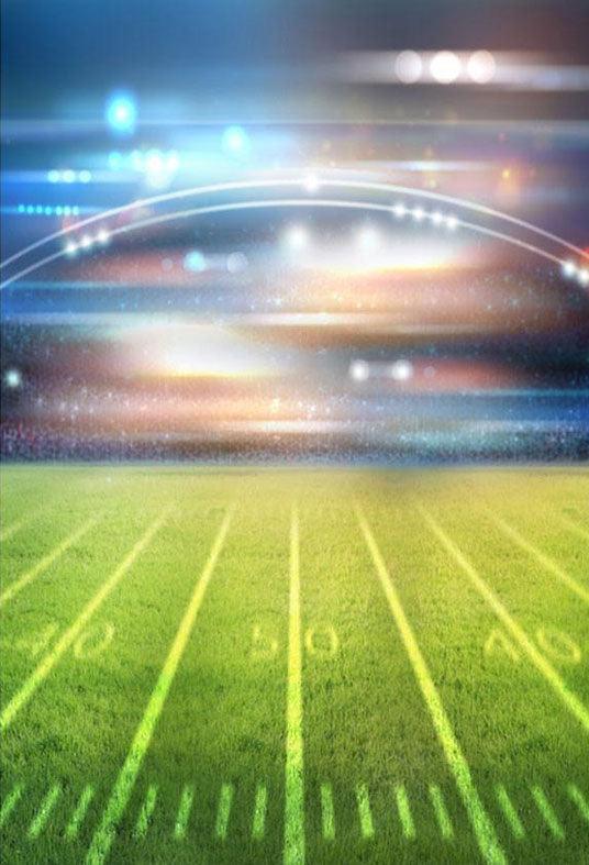 Football Field Backdrop Green Grass Sports Party Photography Background