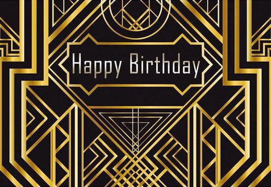 Golden Backdrops for Birthday Party Photography Background