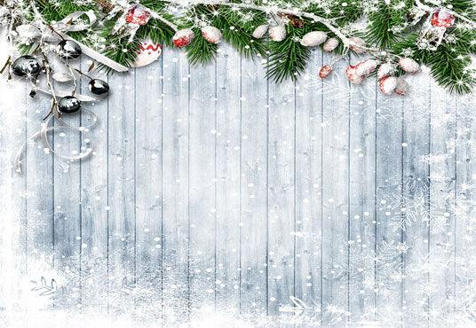 Snowflake wooden wall fruit tree photo background christmas background