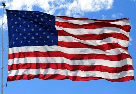 Happy Independence Day Flag Blue Sky Backdrop