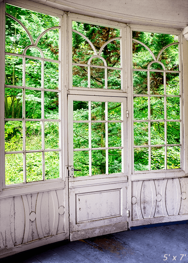 Old Wooden Winter Garden Backdrop for Photography SBH0290