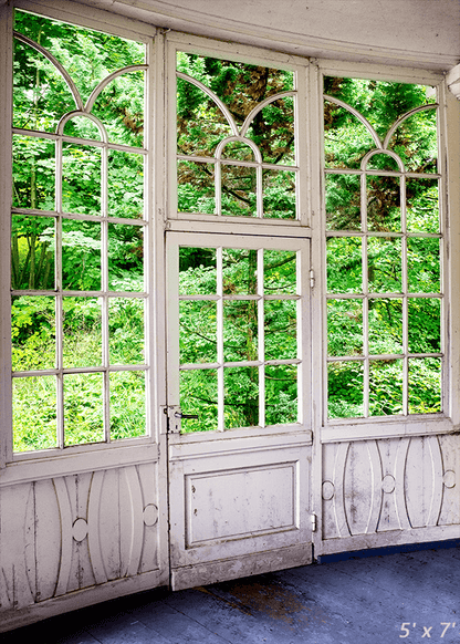 Old Wooden Winter Garden Backdrop for Photography SBH0290