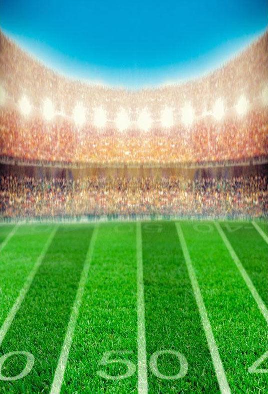 Green Grassland Stadium Backdrop Soccer Field Photography Background