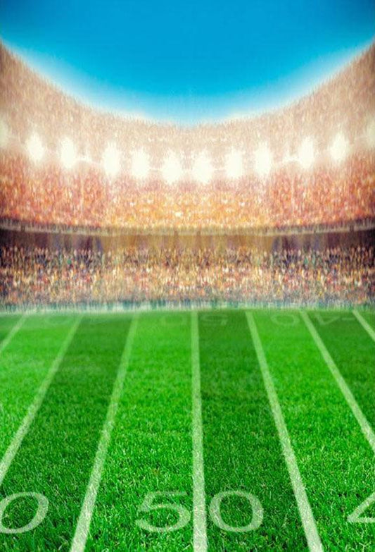 Green Grassland Stadium Backdrop Soccer Field Photography Background