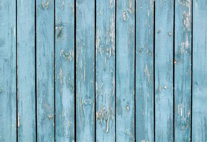 Cyan Peeling Wood Floor Backdrop For Party Photography Background