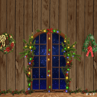 Decoration In Front Of House Christmas Backdrop for Photoshootings SBH0275