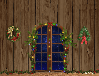 Decoration In Front Of House Christmas Backdrop for Photoshootings SBH0275