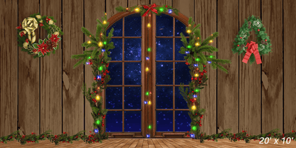 Decoration In Front Of House Christmas Backdrop for Photoshootings SBH0275