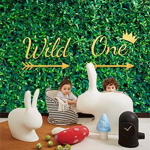 Fresh Green Wild One  Photography Backdrop for 1st Birthday