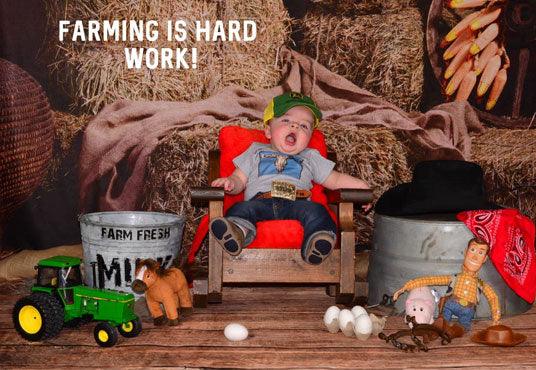 Autumn Straw Barn Photography Backdrops