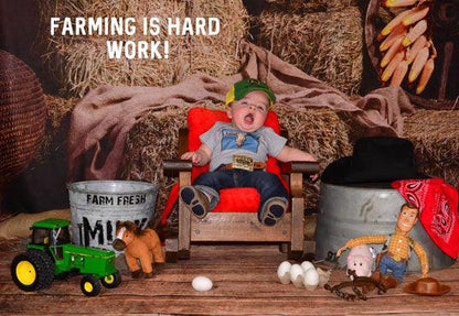 Autumn Straw Barn Photography Backdrops