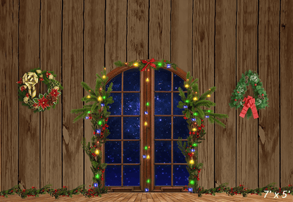 Decoration In Front Of House Christmas Backdrop for Photoshootings SBH0275