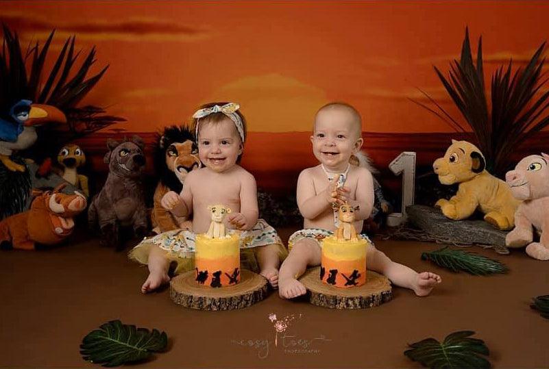 1st Birhtday Lion King Sunset Backdrop for Photography