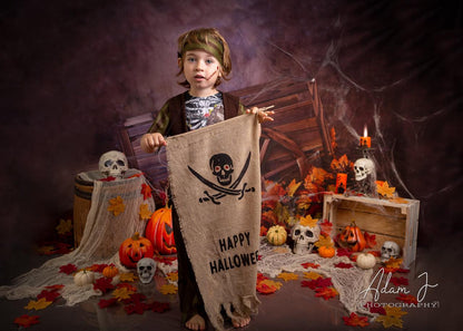 Brown Fall Leaves Wooden Cart Haystack Backdrops