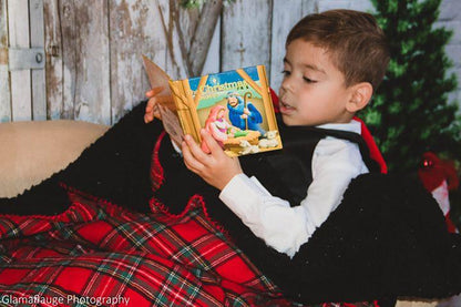 White Brick Barn Christmas Backdrop for Photography Prop
