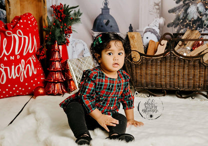 Christmas Tree White Wood Floor Photography Backdrop Prop