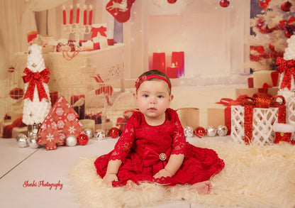White Christmas Tree Backdrop for Photo Studio