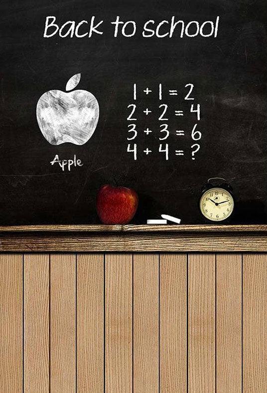 Printed Back To School On Chalkboard For Students Photography Backdrop