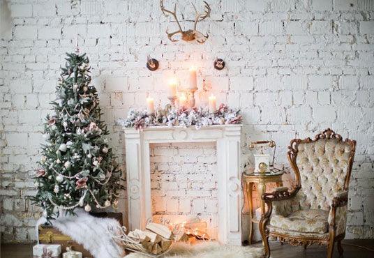 Brick Wall Christmas Photo Backdrops