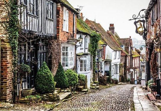 City Small Town Street Scenery Backdrop Photography Background