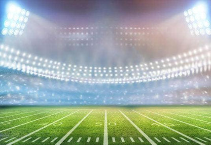 Sports Green Grassland Bright Lights Backdrop Soccer Field Photography Background