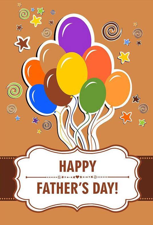 Colorful Balloons Brown Backdrop Father's Day Photography Background
