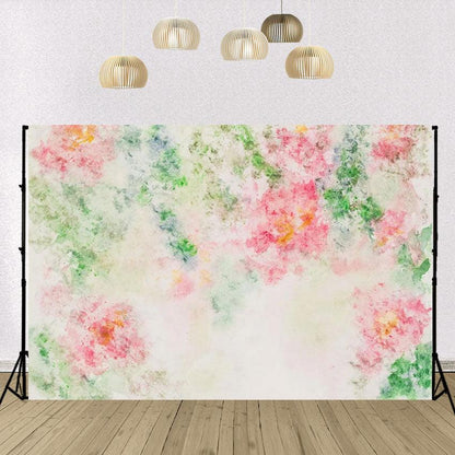 Pink Abstract Floral Portrait Backdrop for Studio