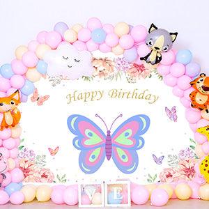 Butterfly Flower Photography Backdrop for Birthday Baby Shower Party