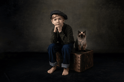 Simon Diez  Dark Abstract Art Portrait Backdrop for Photography Prop