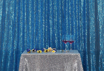 Blue Sequins Fabric Photography Backdrop for Party