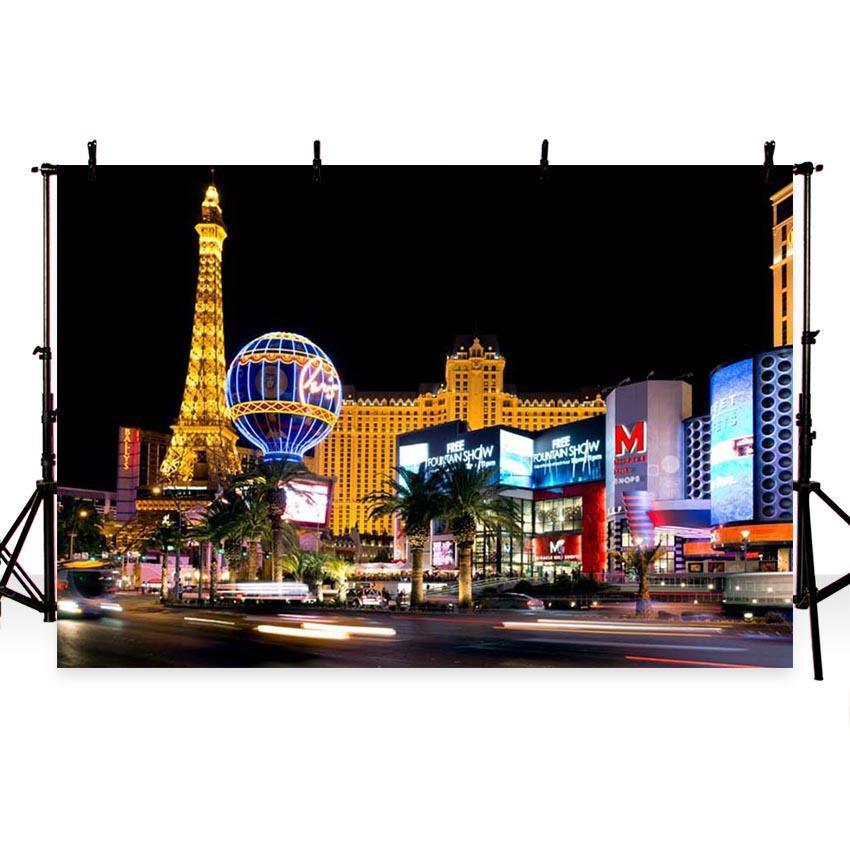 Paris City Eiffel Tower Photo Backdrop Night View Photography Background