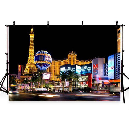 Paris City Eiffel Tower Photo Backdrop Night View Photography Background