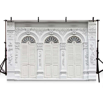 White Wall Backdrop for Photography Wood Door Background