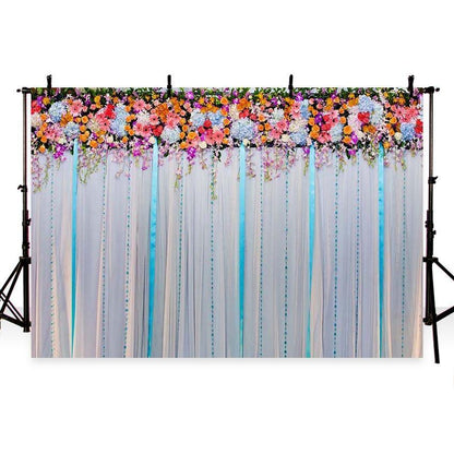 Wedding Backdrop Drapes Tablecloth Non Reflective Colorful Girl Baby Show Backdrop