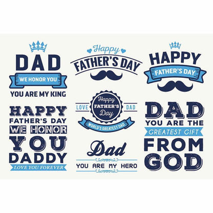 Dad My Hero Backdrop Father's Day Blue Photography Background
