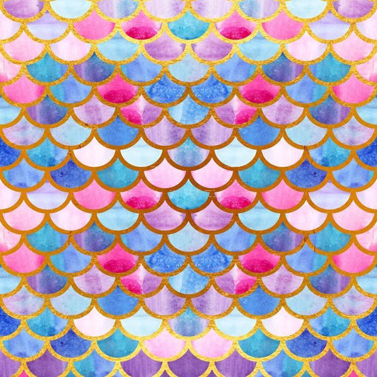 Mermaid Scales Glare Photography Backdrop Decor Girl Show Photography Background