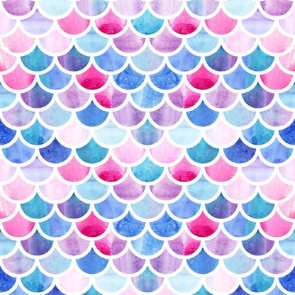 Fancy Mermaid Scales Glare Backdrop Girl Show Photograph Background