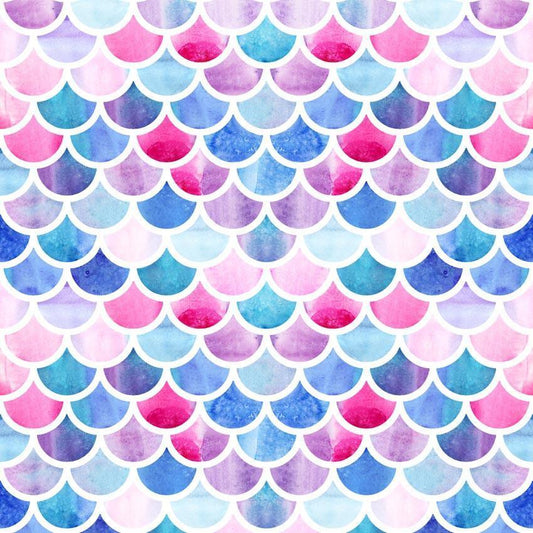 Fancy Mermaid Scales Glare Backdrop Girl Show Photograph Background