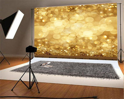 Gold Glitter Bokeh Backdrop for Party
