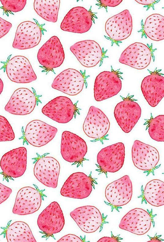 Fresh Red Strawberry Backdrop for Photography