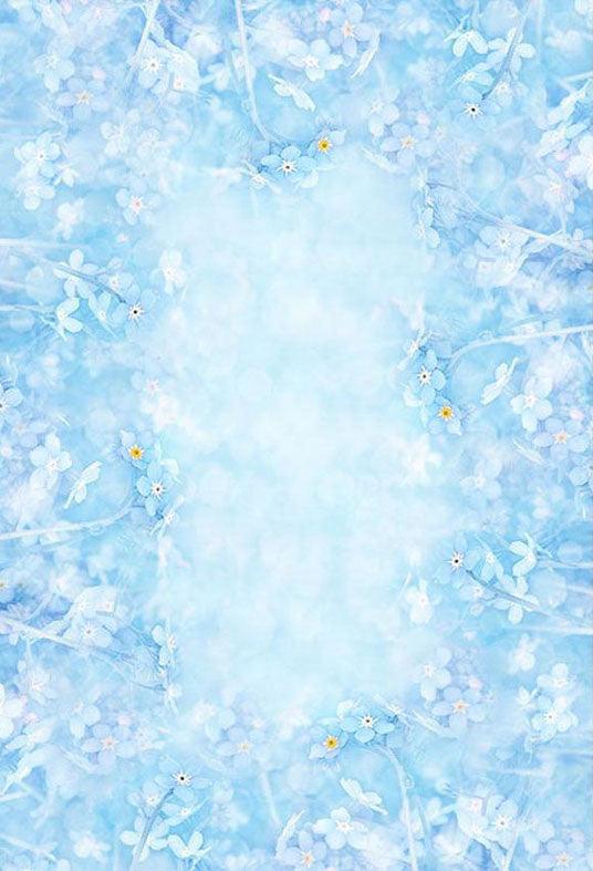 Bokeh Painted Blue Background For Valentines Photography Backdrop