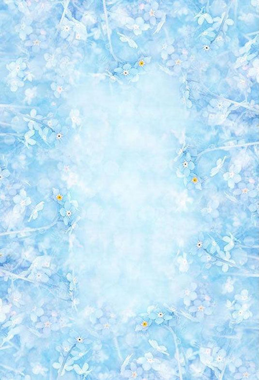 Bokeh Painted Blue Background For Valentines Photography Backdrop