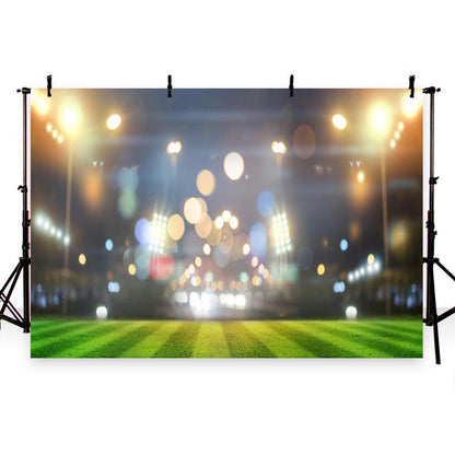 Sports Bokeh Stadium Backdrop Night Football Field Photography Background