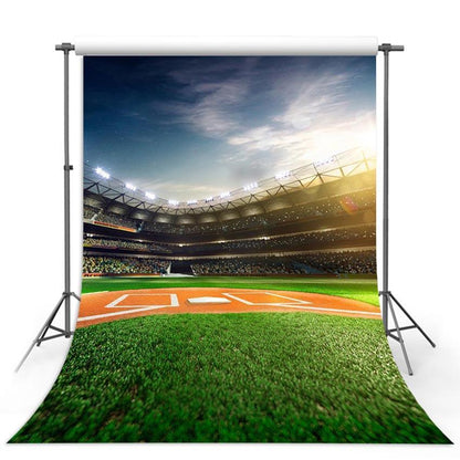 Green Grass Backdrop Sports Football Field Under Sunshine Photography Background