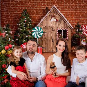 Christmas Tree Gift Decoration Backdrop for Photography