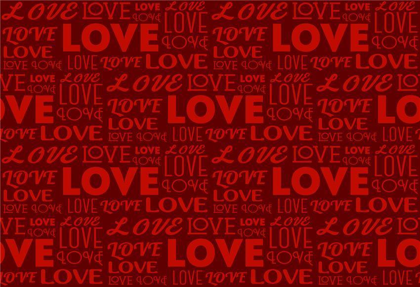 Red Love Valentine's Day Poster Backdrop for Studio