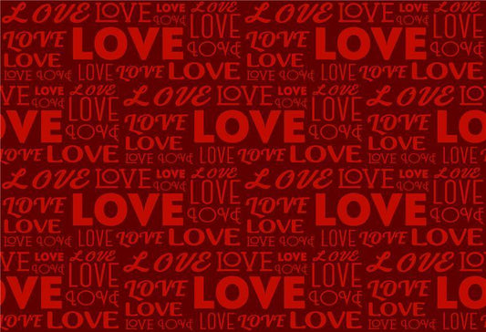 Red Love Valentine's Day Poster Backdrop for Studio